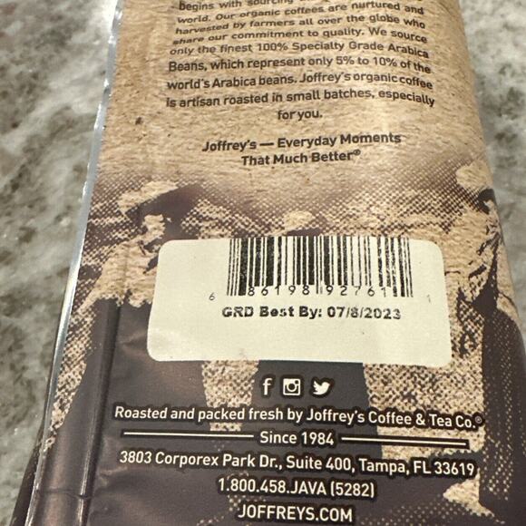 Joffrey's Organic Peru Altomayo 11oz. Disney Specialty Coffee Collection USDA - Picture 3 of 3